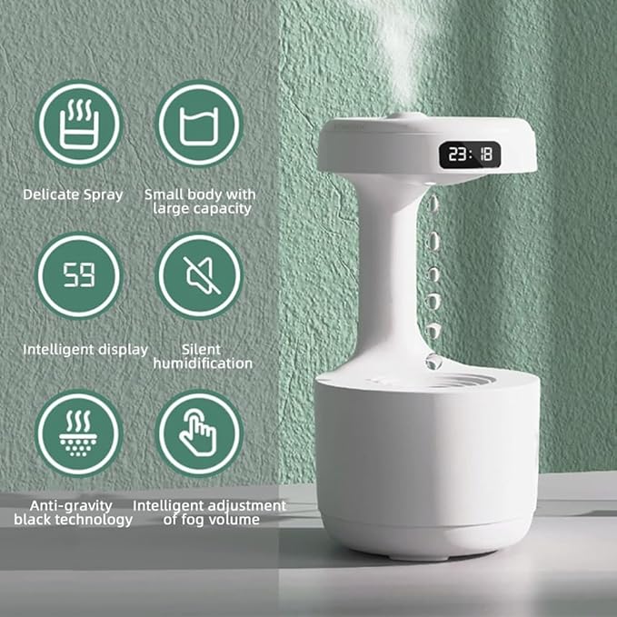 IMPORTED Anti Gravity Water Drop Humidifier (800ml)