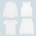 Minimal silk white blouse